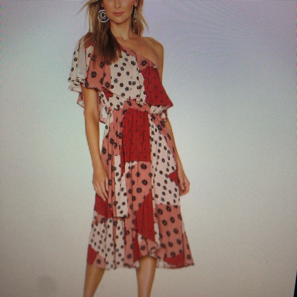 House of Harlow 1960 Revolve one shouldered patchwork dress! - Picture 3 of 4